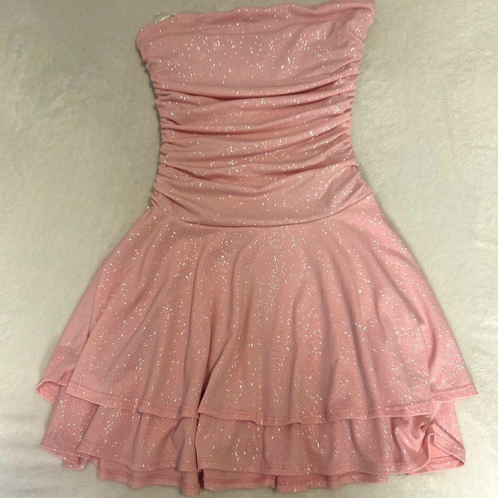 Pink Glittery mini Dress